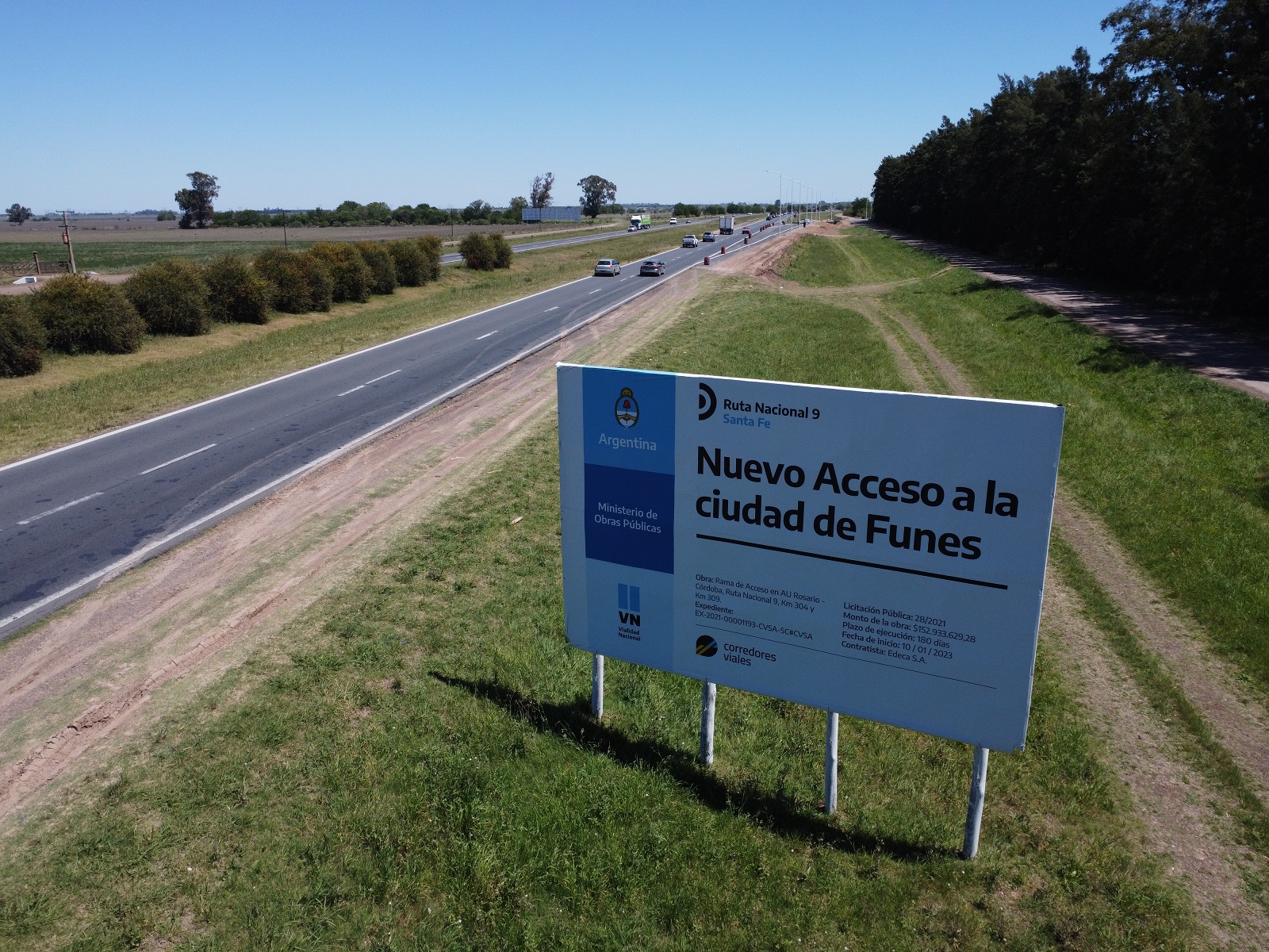 imagen Dos nuevos accesos a la ciudad de Funes desde la Autopista Rosario-Córdoba